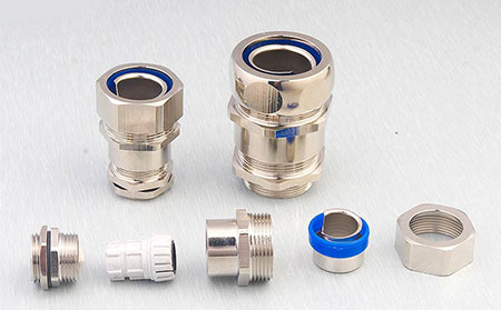 Introduction of cable metal hose connector